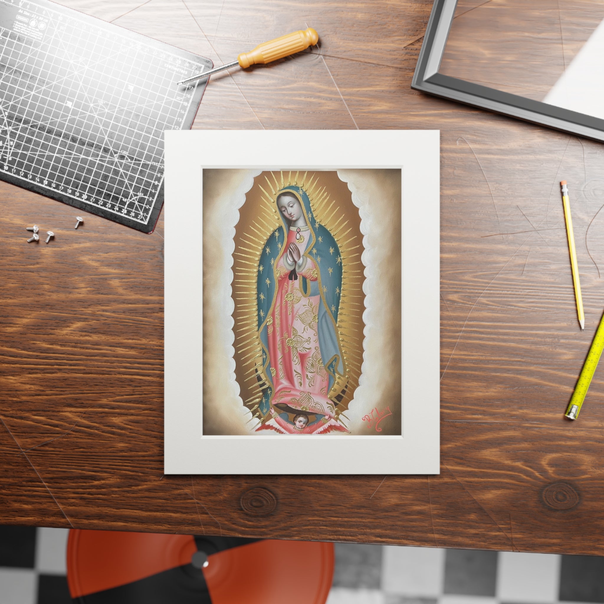Our Lady of Guadalupe with Passepartout Frame