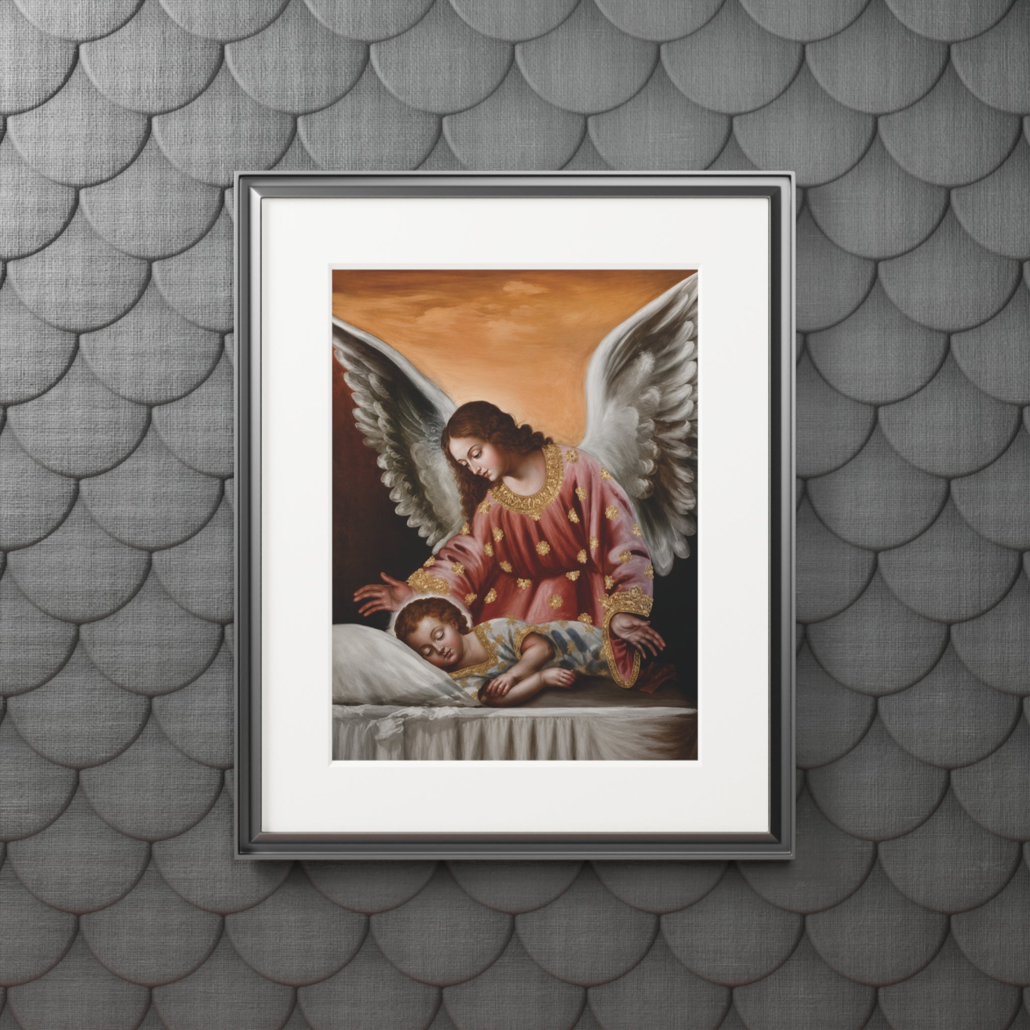 Guardian Angel Fine Art Print with Passepartout Frame