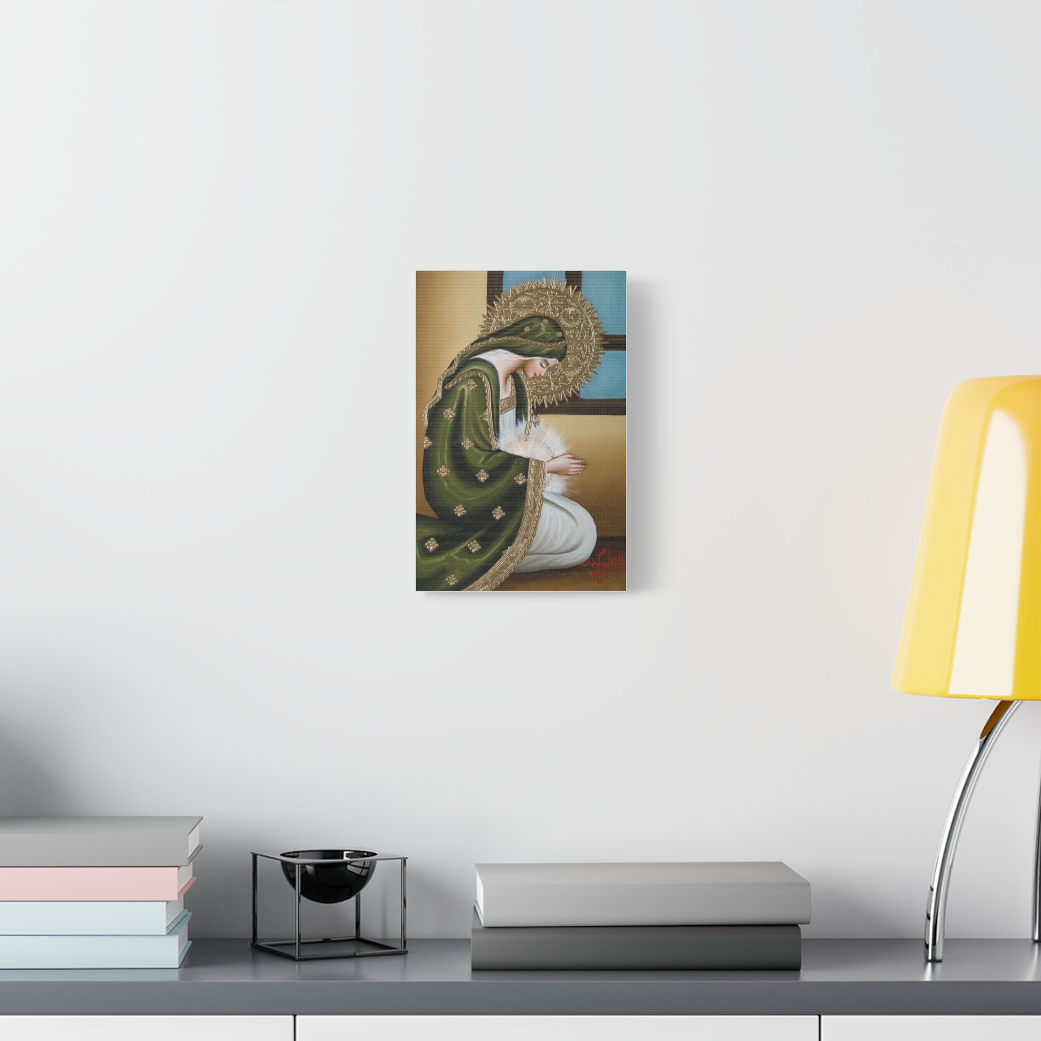 The Hopeful Virgin (Green) On Canvas