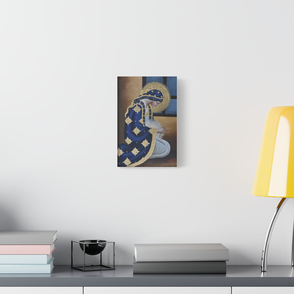 The Hopeful Virgin (Blue) On Canvas