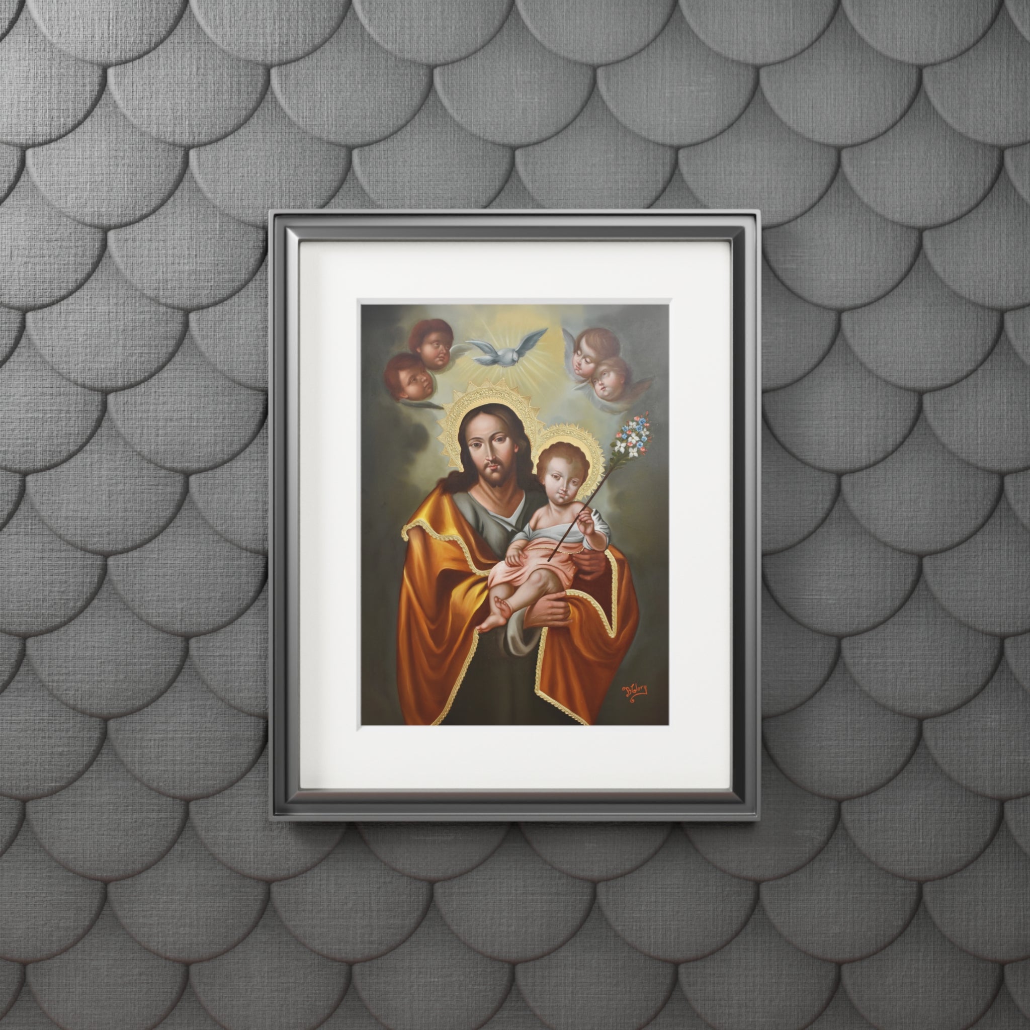 Saint Joseph on Passepartout Frame