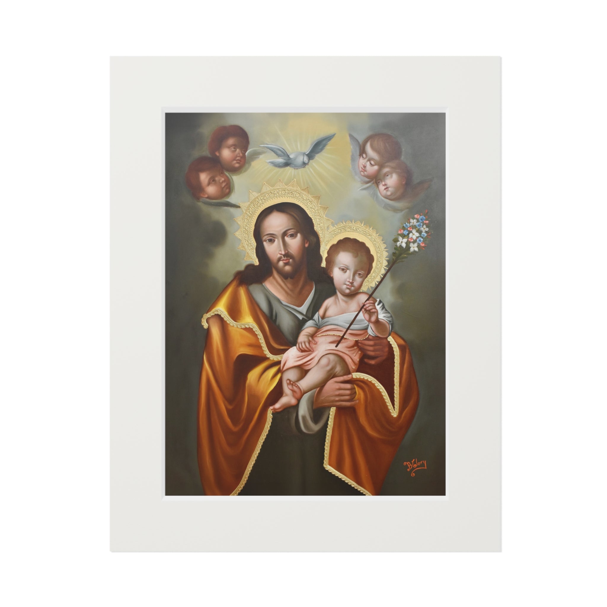 Saint Joseph on Passepartout Frame