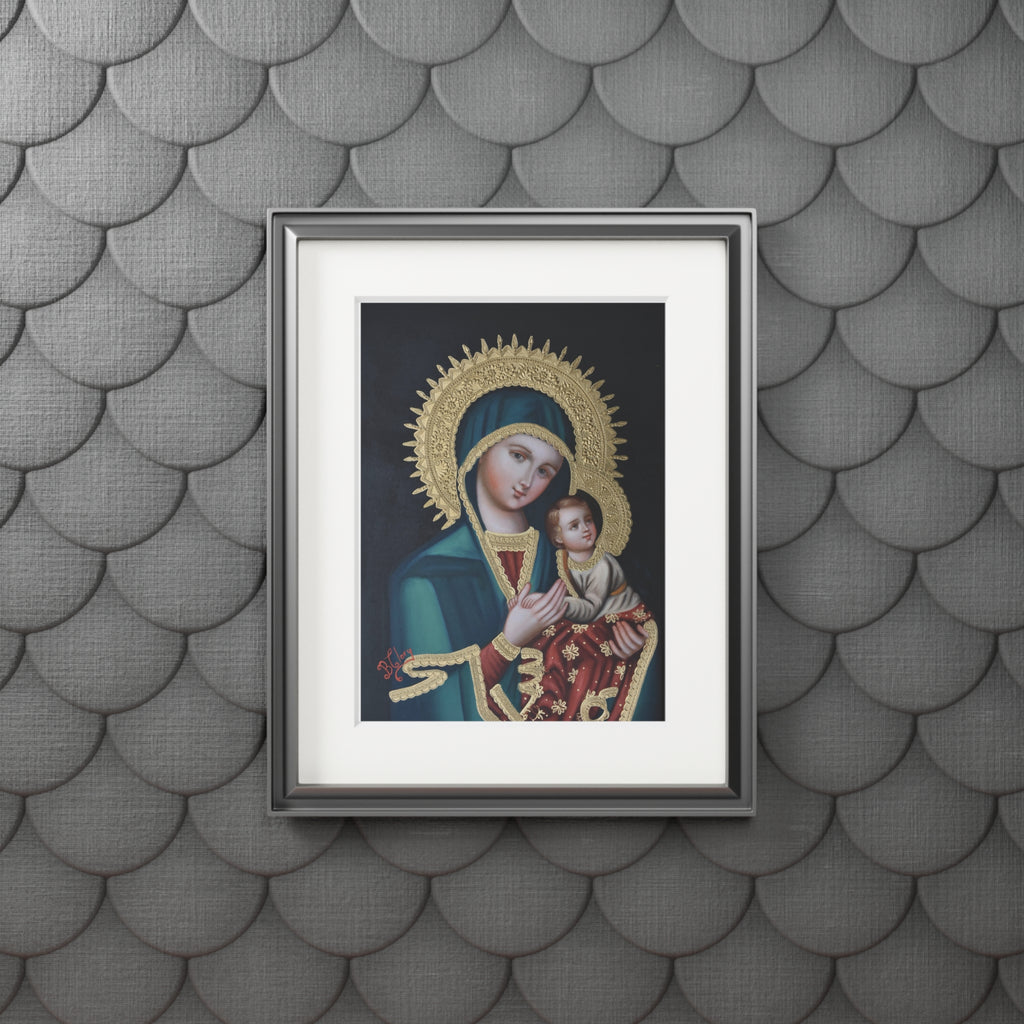 Our Lady of Perpetual Help With Passepartout Frame