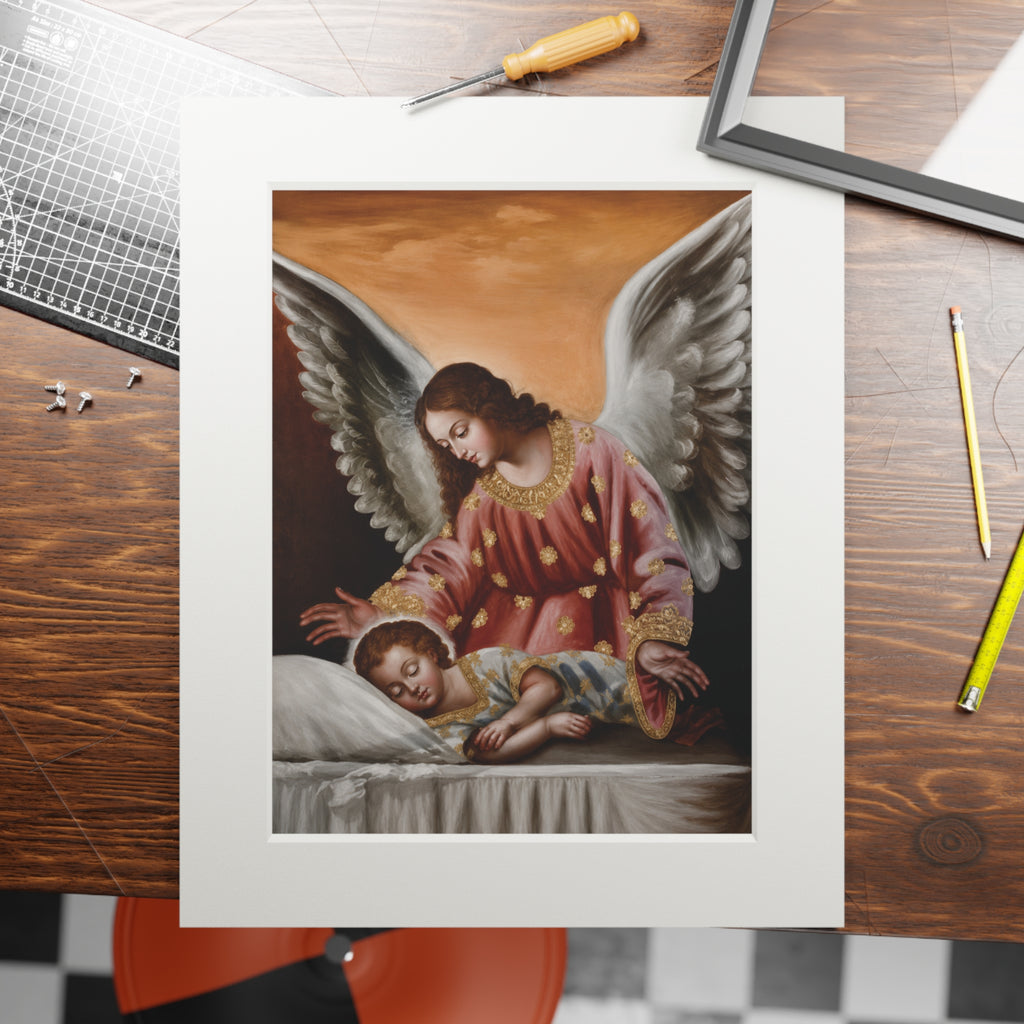 Guardian Angel Fine Art Print with Passepartout Frame