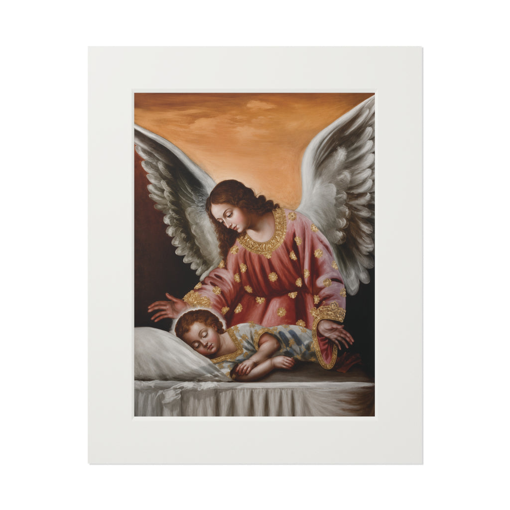 Guardian Angel Fine Art Print with Passepartout Frame